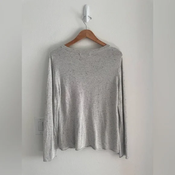 Stitches And Stripes V Neck Pullover Sweater in Heather Gray Sz L - Picture 4 of 7